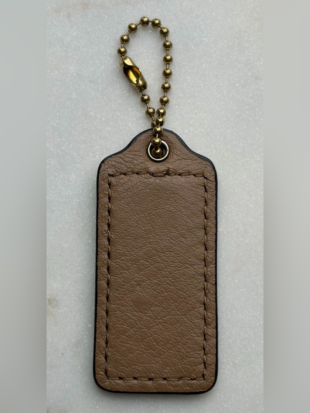 Coach Hangtag Stone Taupe Brass Replacement - Picture 3 of 3